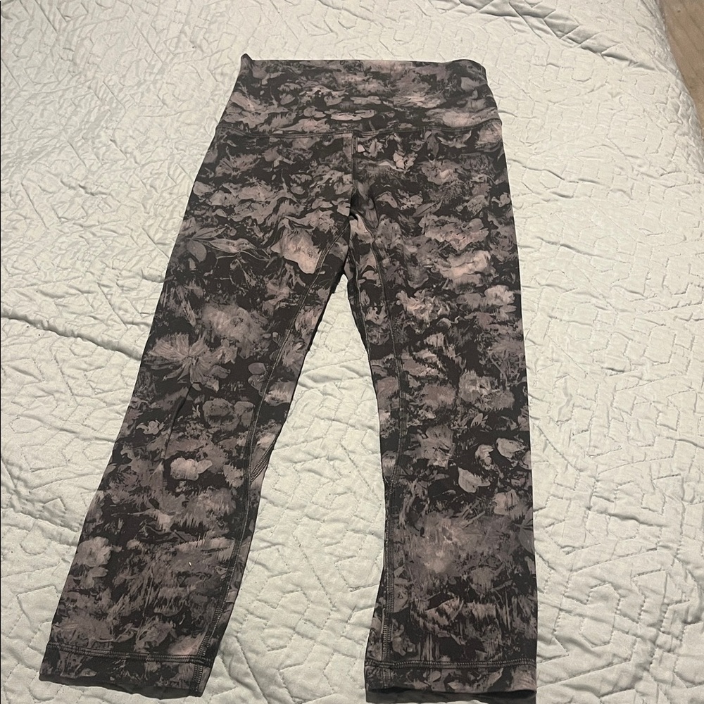 lululemon athletica Black and Pink Patterned Leggings